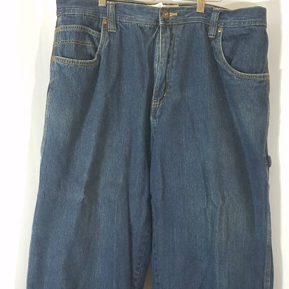 Faded Glory 40 x 27 Blue Denim Flannel Jeans